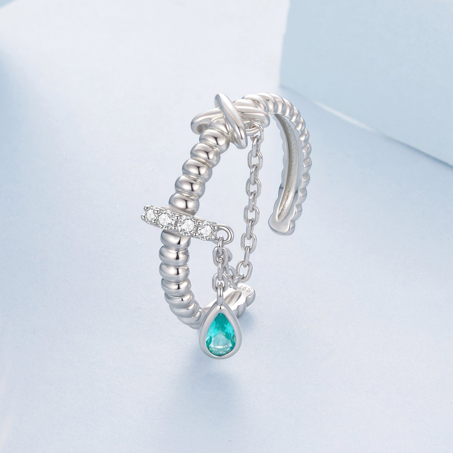 925 Sterling Silver Ring with Pavé Setting and CZ for Women  DestGlow