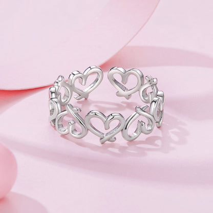 925 Sterling Silver and White Gold Plated Ring for Women  DestGlow