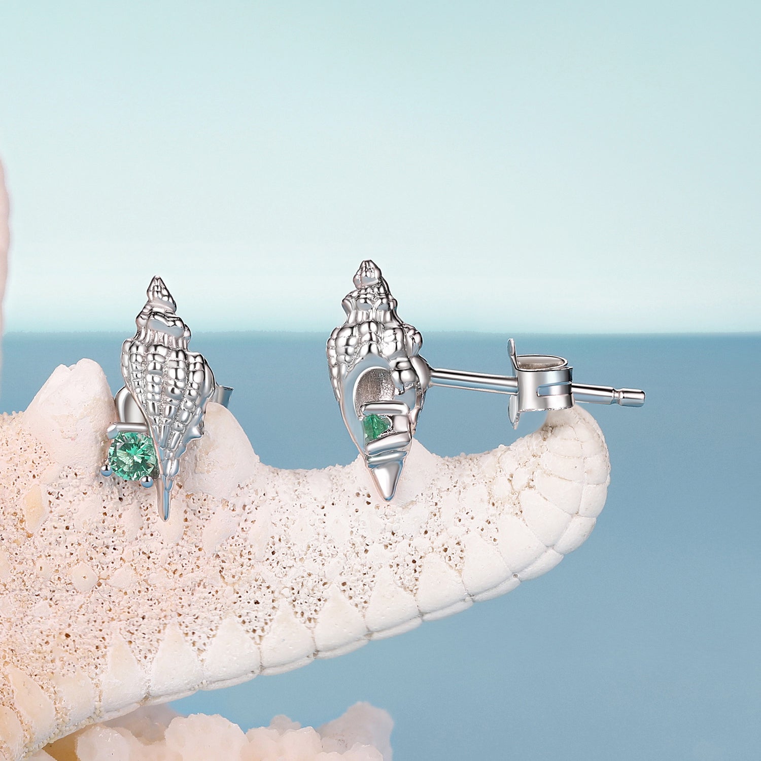 925 Sterling Silver Earrings with Transparent Glass, 5x12mm for Women  DestGlow