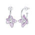 925 Sterling Silver Enamel White Gold Plated Earrings Size 20*14mm  DestGlow