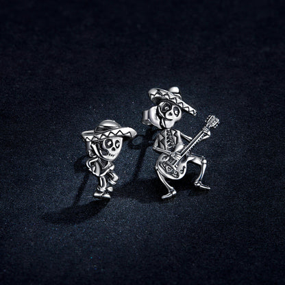 S925 Oxidized Silver Earrings Size 1.5*1cm, 2.4*1.3cm for Women  DestGlow