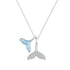 925 Sterling Silver Necklace with CZ & Enamel - 40+5cm Length, Fishtail Design for Women  DestGlow
