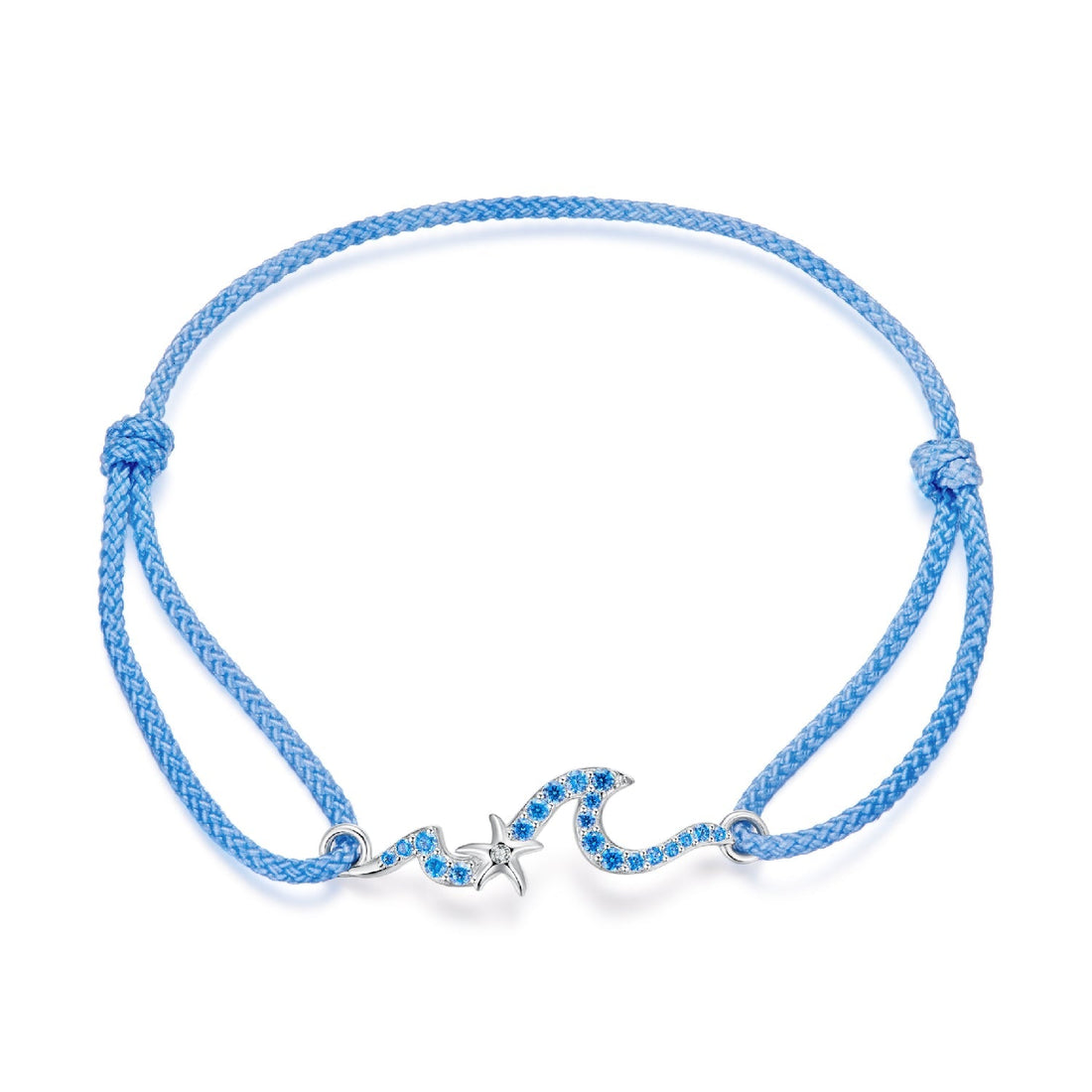 925 Sterling Silver Adjustable White Gold Bracelet with CZ Pendants for Women  DestGlow