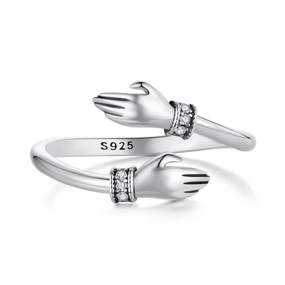 925 Sterling Silver Oxidized Pavé CZ Ring  DestGlow