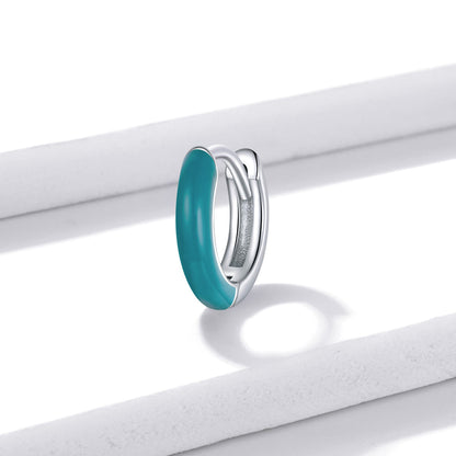 925 Sterling Silver Enamel Earrings 0.7cm for Women  DestGlow