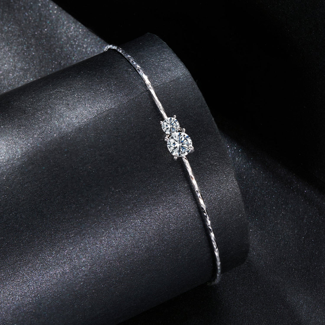 925 Sterling Silver 0.2 Carat Genuine Moissanite Bracelet for Women  DestGlow
