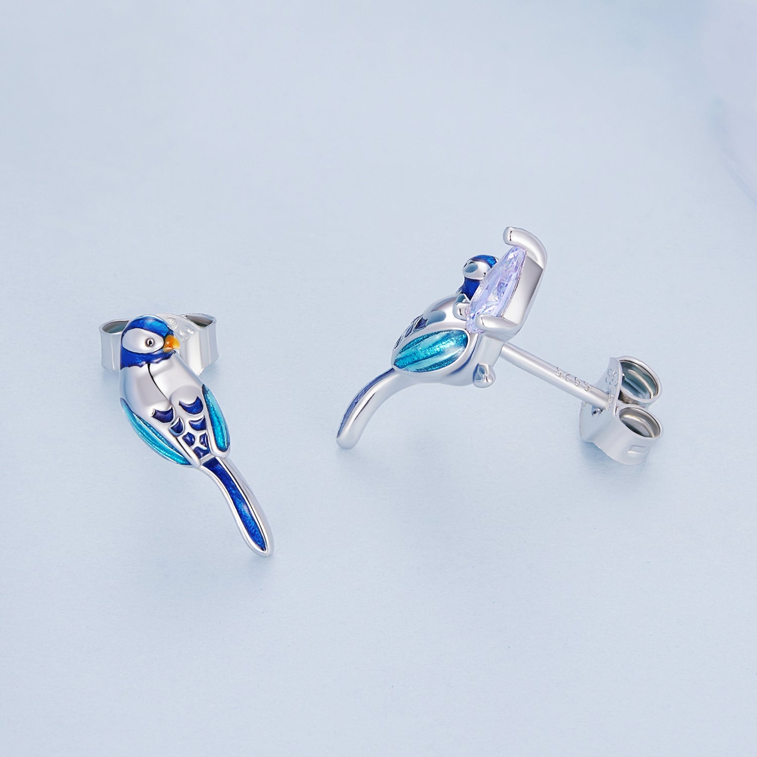 925 Sterling Silver Enamel Pavé CZ Earrings for Women  DestGlow