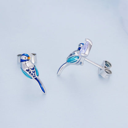 925 Sterling Silver Enamel Pavé CZ Earrings for Women  DestGlow