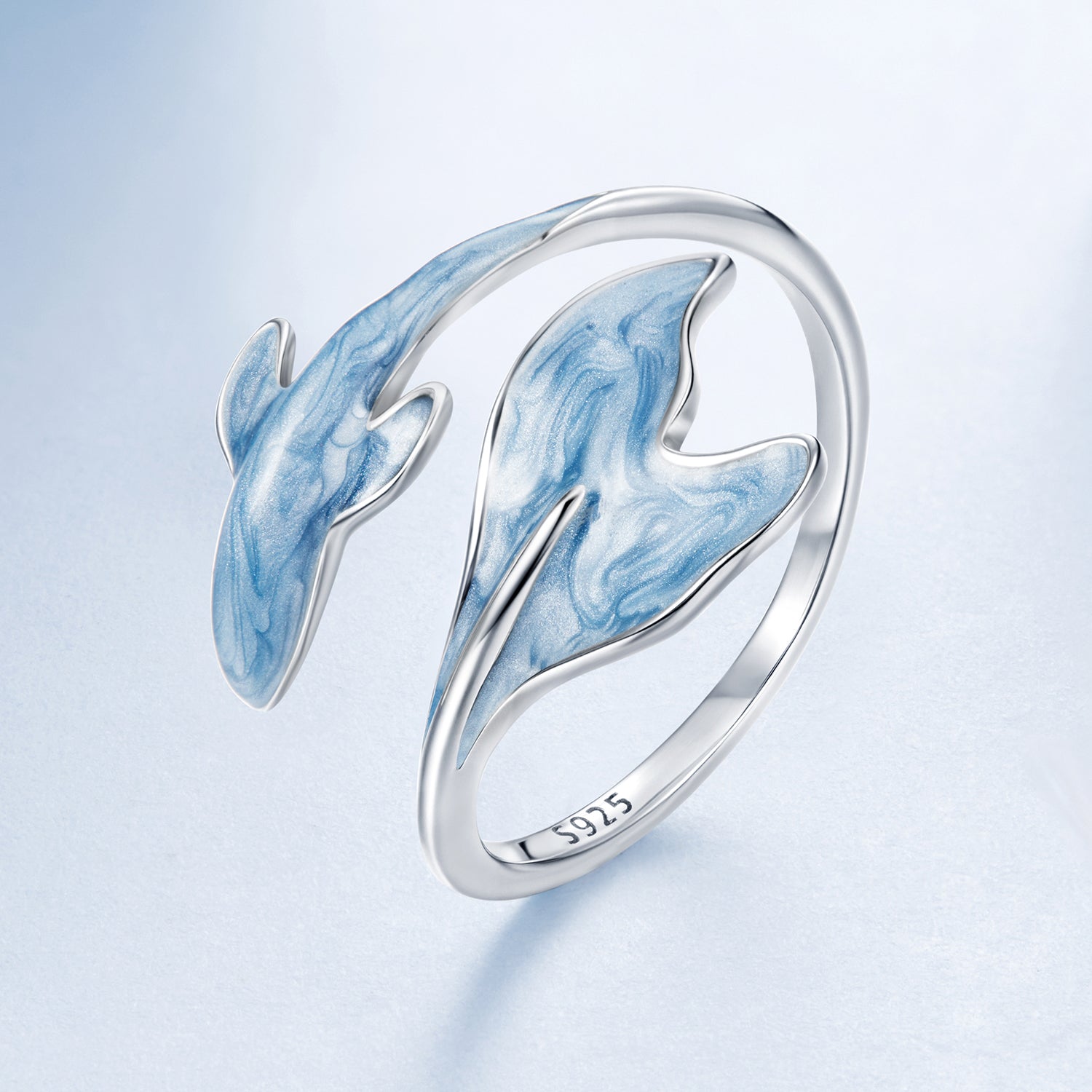 925 Sterling Silver Ring with Enamel Process for Women  DestGlow