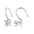 S925 Oxidized Silver Earrings 17x3mm for Women  DestGlow