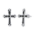 925 Sterling Silver Earrings with Pavé Setting CZ in Oxidized Silver, 15x12mm for Women  DestGlow