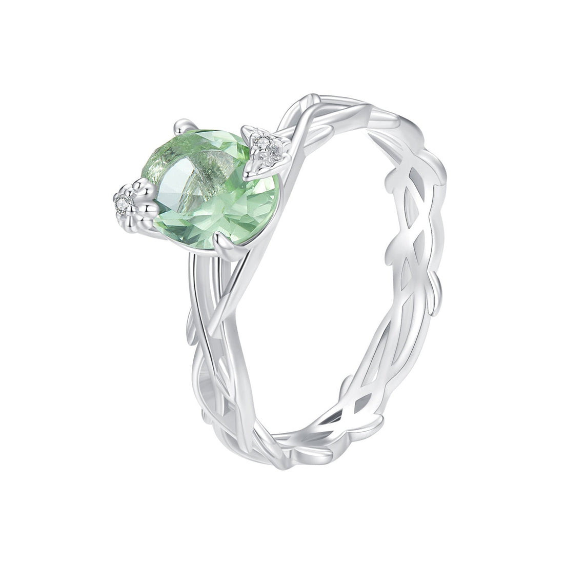 925 Sterling Silver Synthetic Spinel 3.8mm Ring for Women Size 7  DestGlow