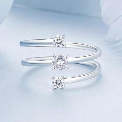 925 Sterling Silver White Gold Plated CZ Ring for Women  DestGlow