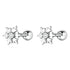 925 Sterling Silver Earrings with Pavé Setting and Oxidized Finish  DestGlow