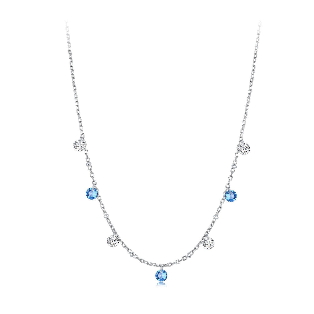 925 Sterling Silver &amp; White Gold Plated Adjustable Layered CZ Necklace for Women  DestGlow