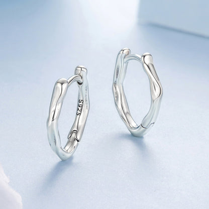 925 Sterling Silver Earrings with Oxidized Finish - 1.4x0.2cm for Women  DestGlow