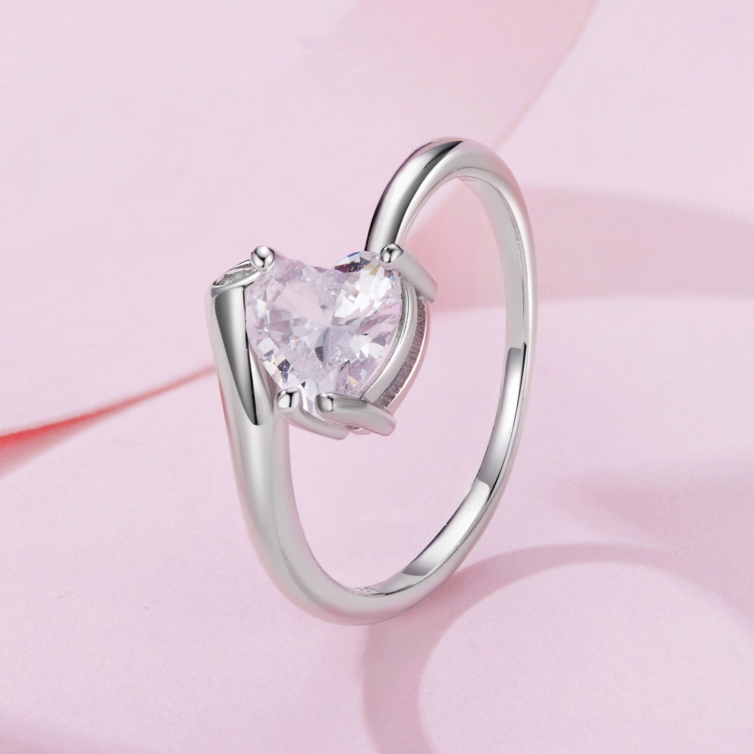 925 Sterling Silver Ring with Pavé Setting CZ, 0.6 cm Width, Style E for Women  DestGlow