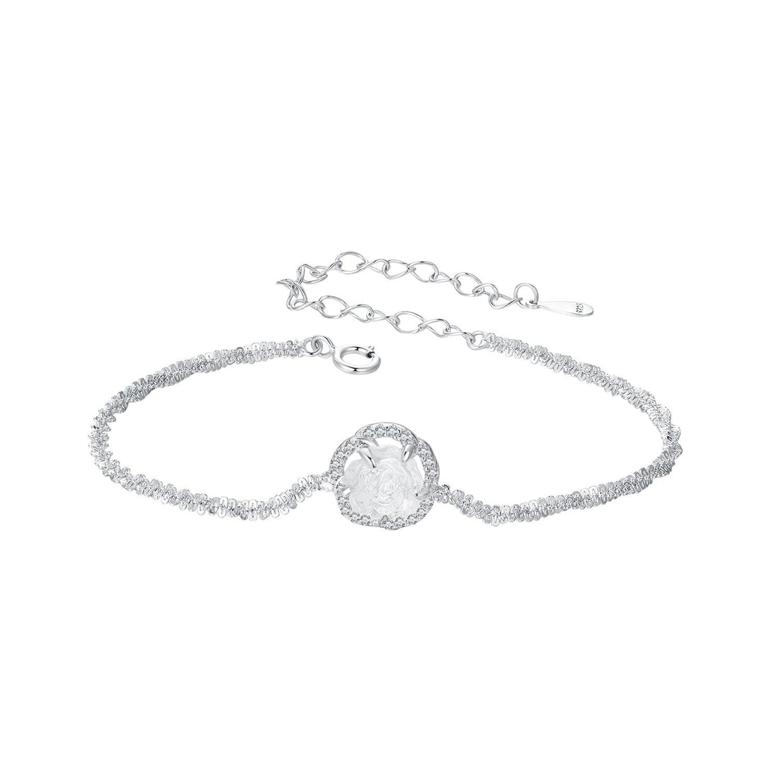 925 Sterling Silver Bracelet 150mm with CZ and Resin  DestGlow