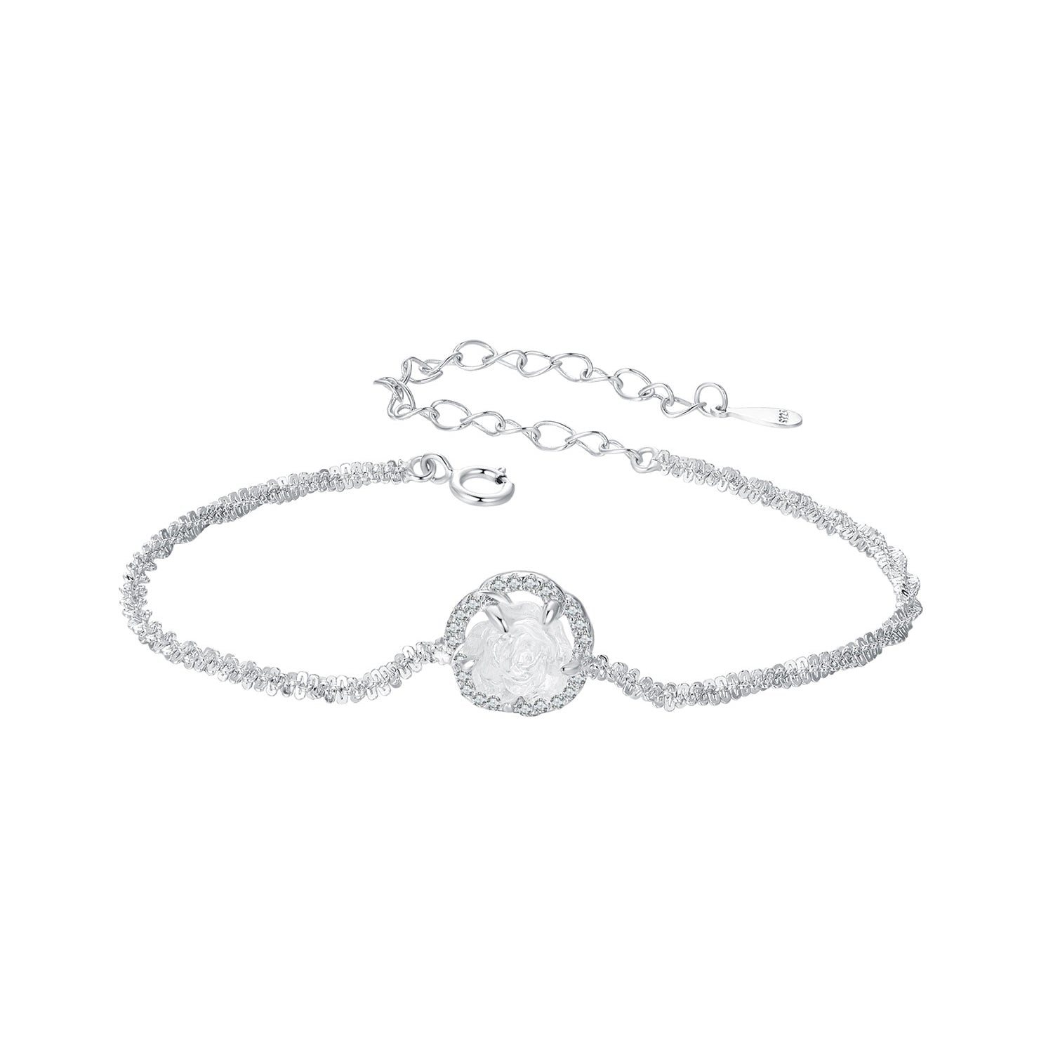 925 Sterling Silver Bracelet 150mm with CZ and Resin  DestGlow