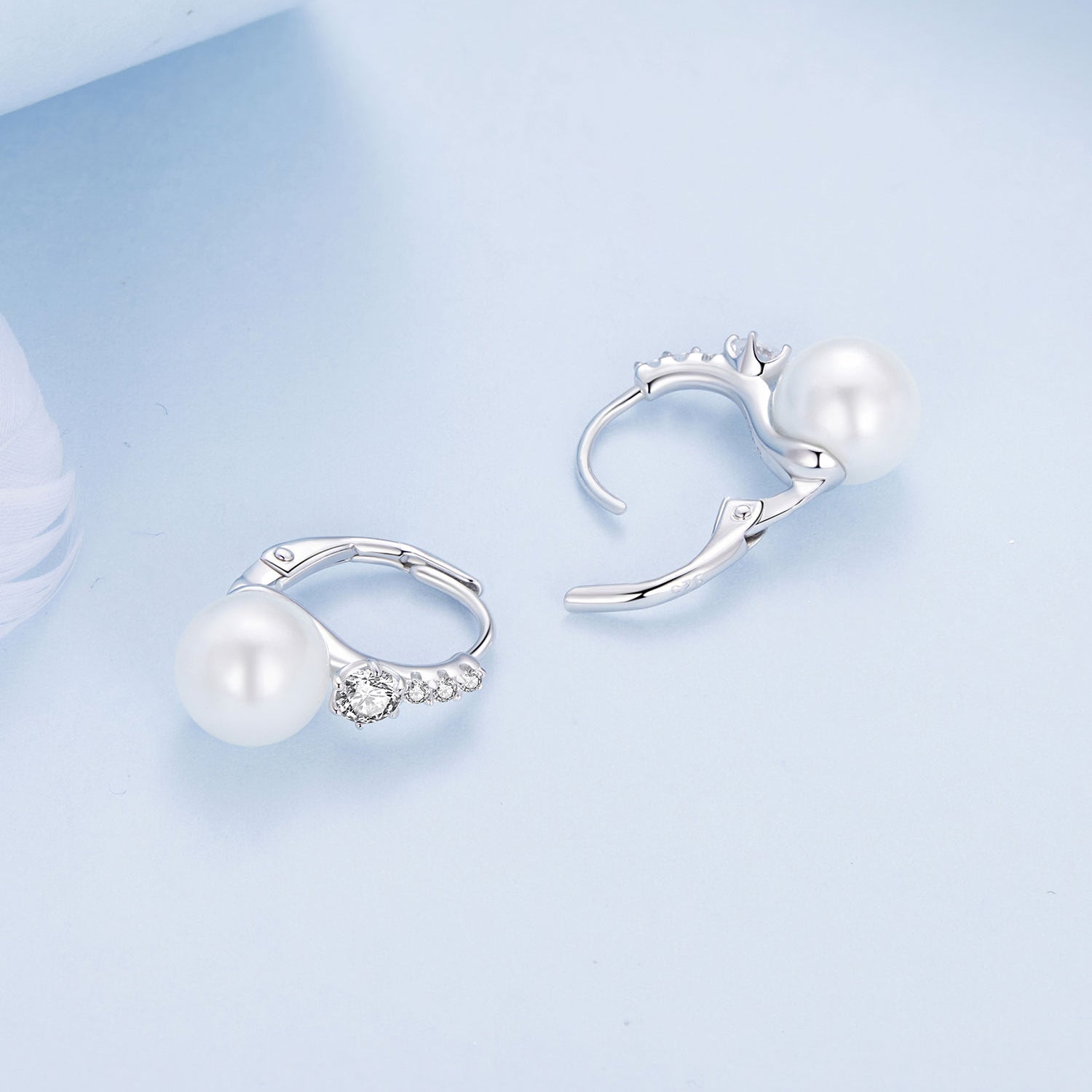 925 Sterling Silver Earrings with Quality Shell Pearl and CZ for Women  DestGlow