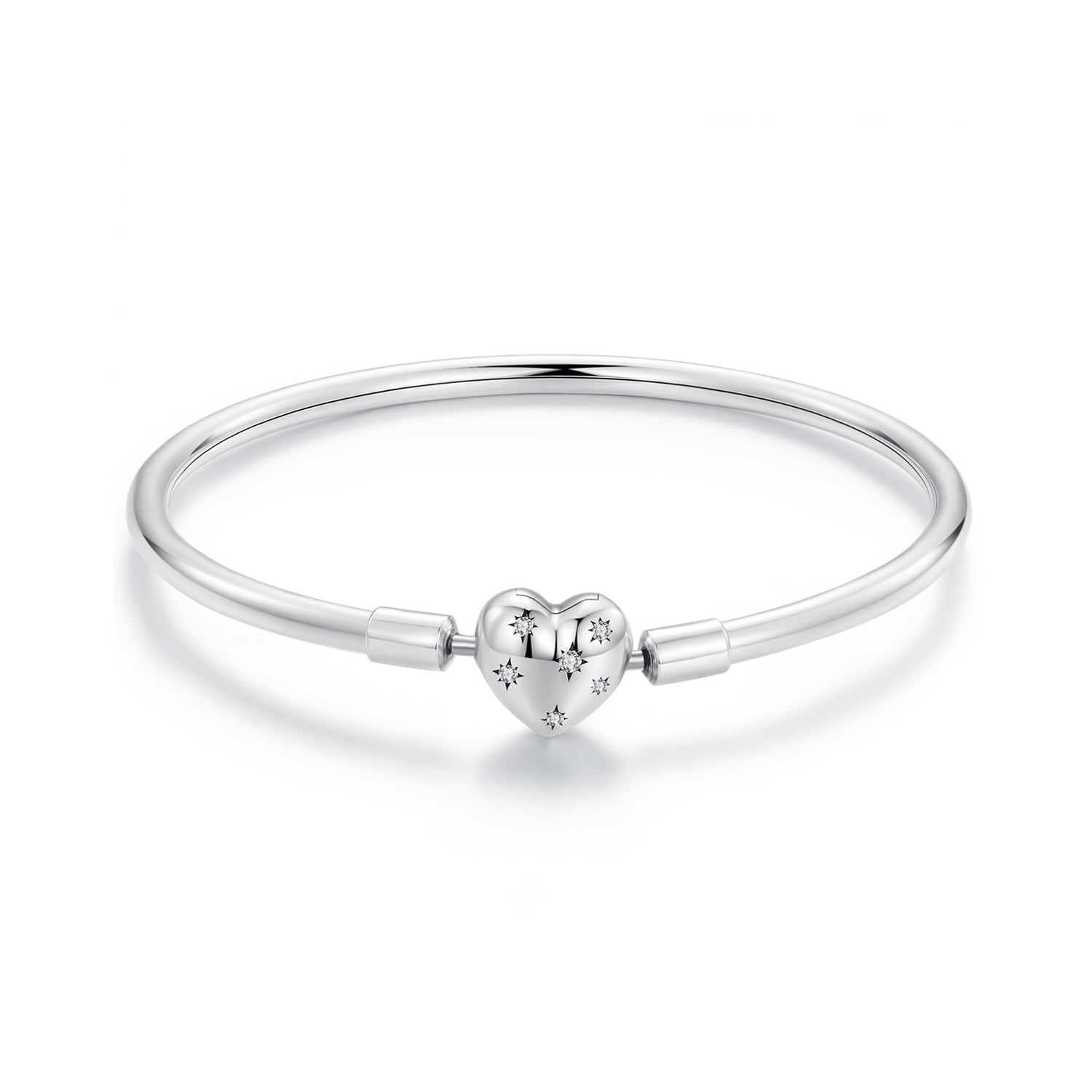 925 Sterling Silver White Gold Plated 17.0cm CZ Bracelet for Women  DestGlow