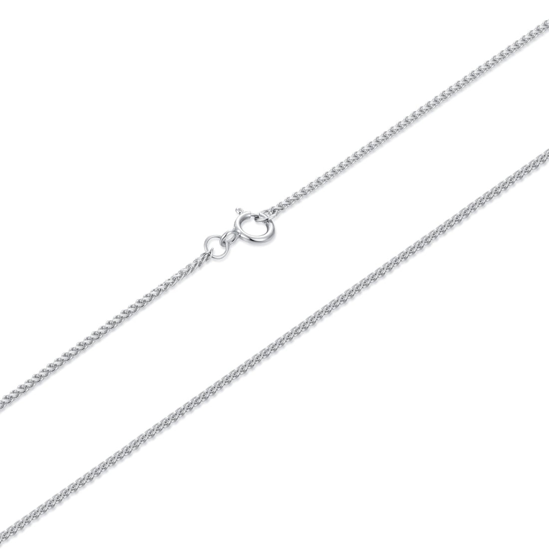 925 Sterling Silver + Plated White Gold 40cm Necklace  DestGlow