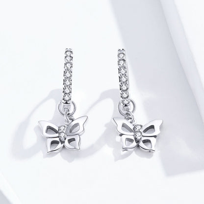 S925 Oxidized Silver Pavé Setting CZ Earrings for Women  DestGlow