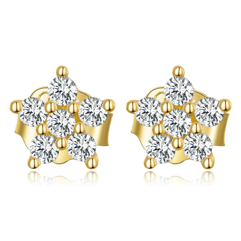 925 Sterling Silver Plated Platinum Pavé Setting CZ Earrings for Women  DestGlow