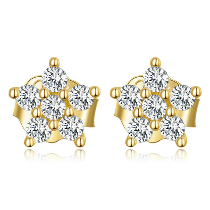 925 Sterling Silver Plated Platinum Pavé Setting CZ Earrings for Women  DestGlow