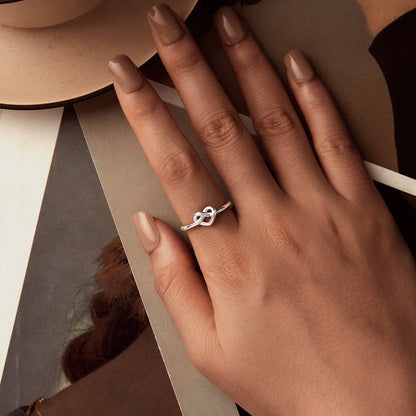 925 Sterling Silver &amp; Plated White Gold 1.6mm Ring for Women