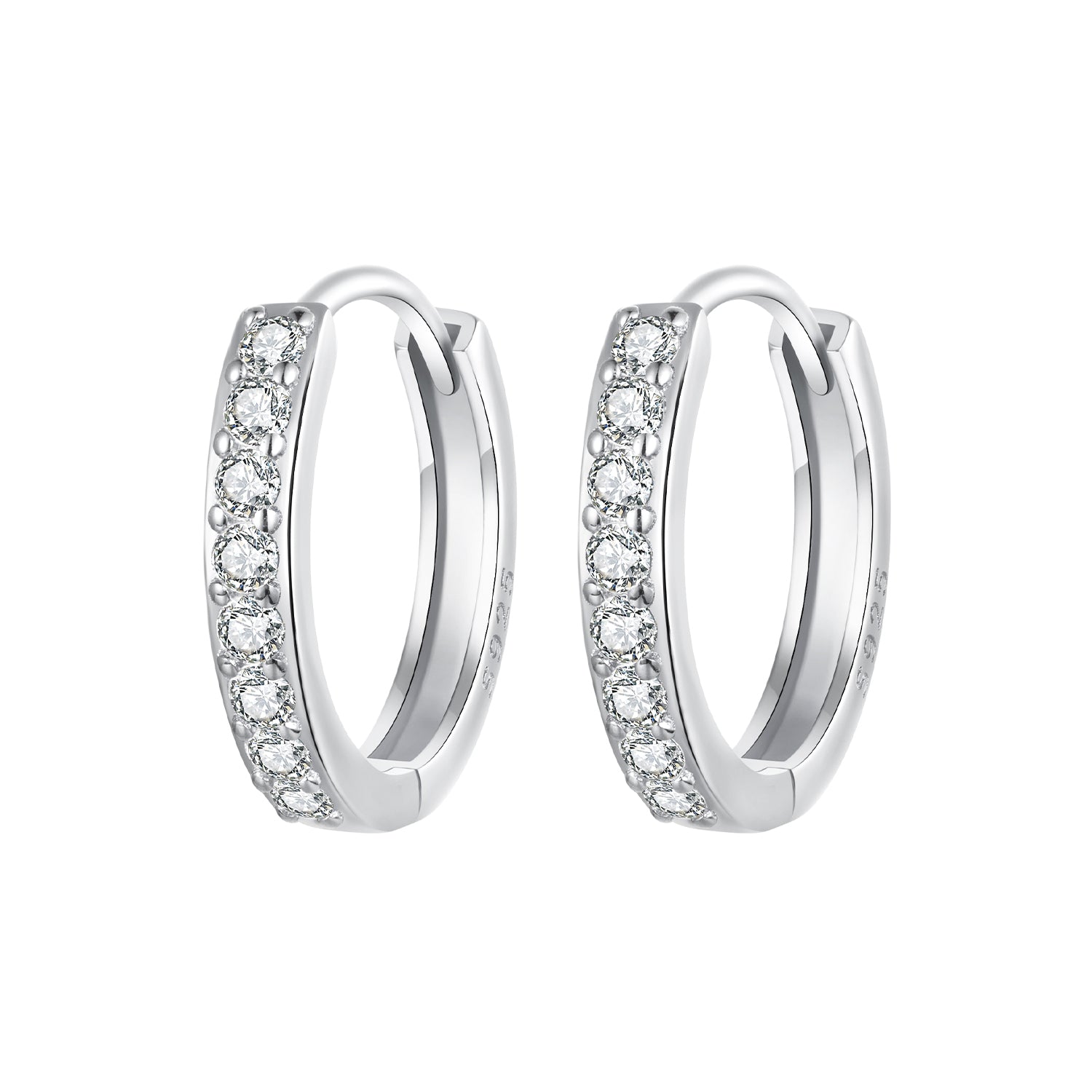 925 Sterling Silver Pavé Setting Gold Plated Earrings for Women  DestGlow