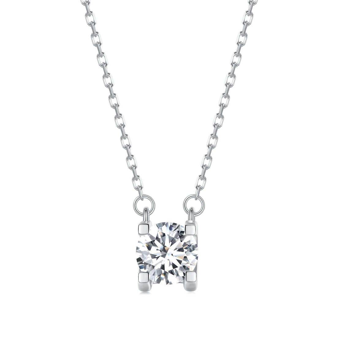 925 Sterling Silver 0.65 Carat Moissanite Necklace for Women  DestGlow