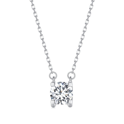 925 Sterling Silver 0.65 Carat Moissanite Necklace for Women  DestGlow