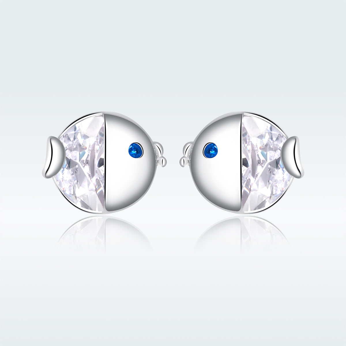 925 Sterling Silver Earrings with Pavé Setting CZ, Size 0.6*0.7cm, for Women  DestGlow