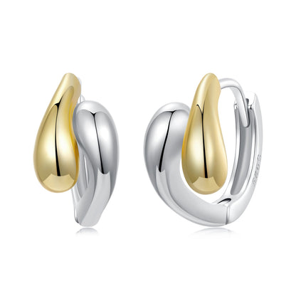 925 Sterling Silver &amp; Plated Gold &amp; Plated White Gold Earrings  DestGlow