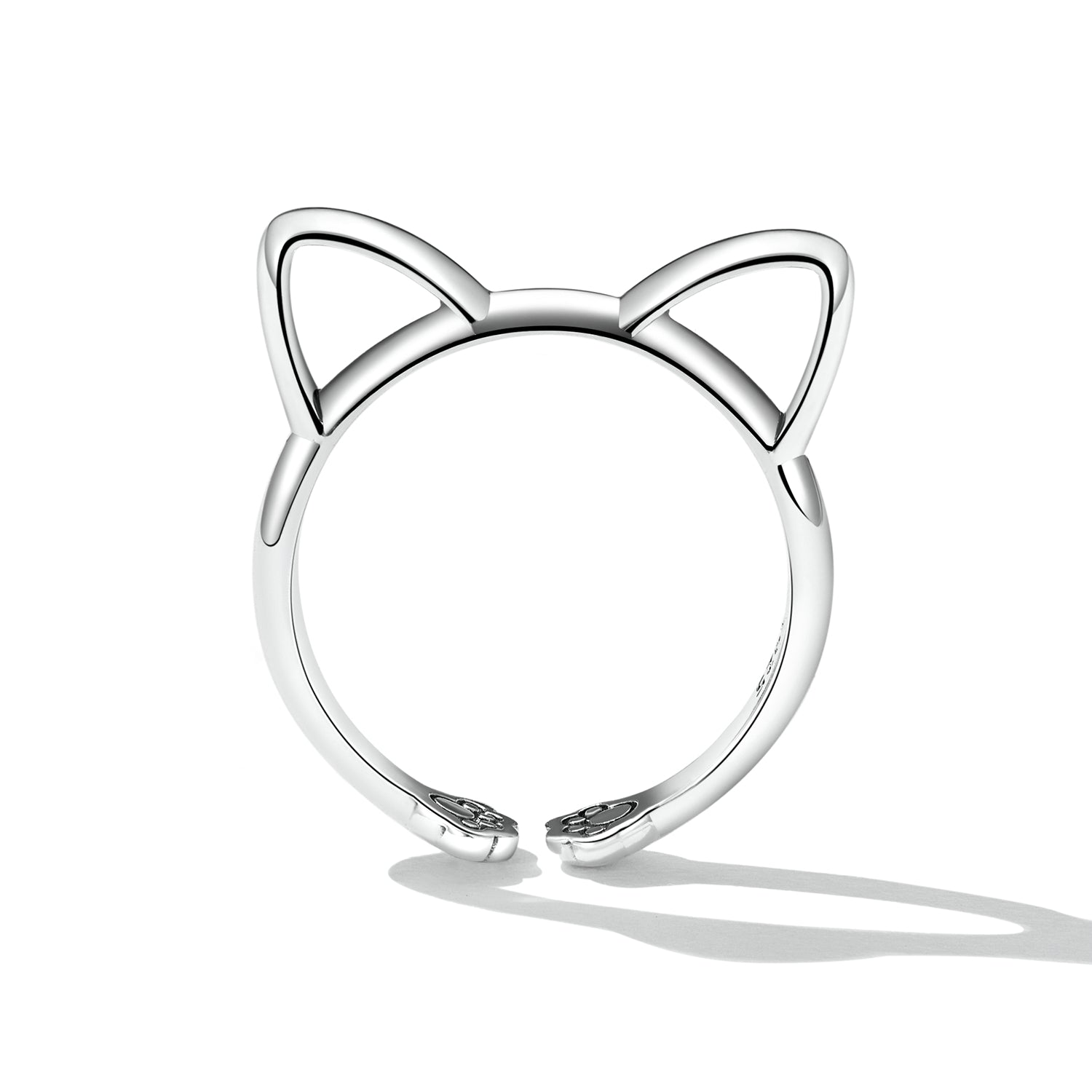 925 Sterling Silver Oxidized Paw Design Ring  DestGlow