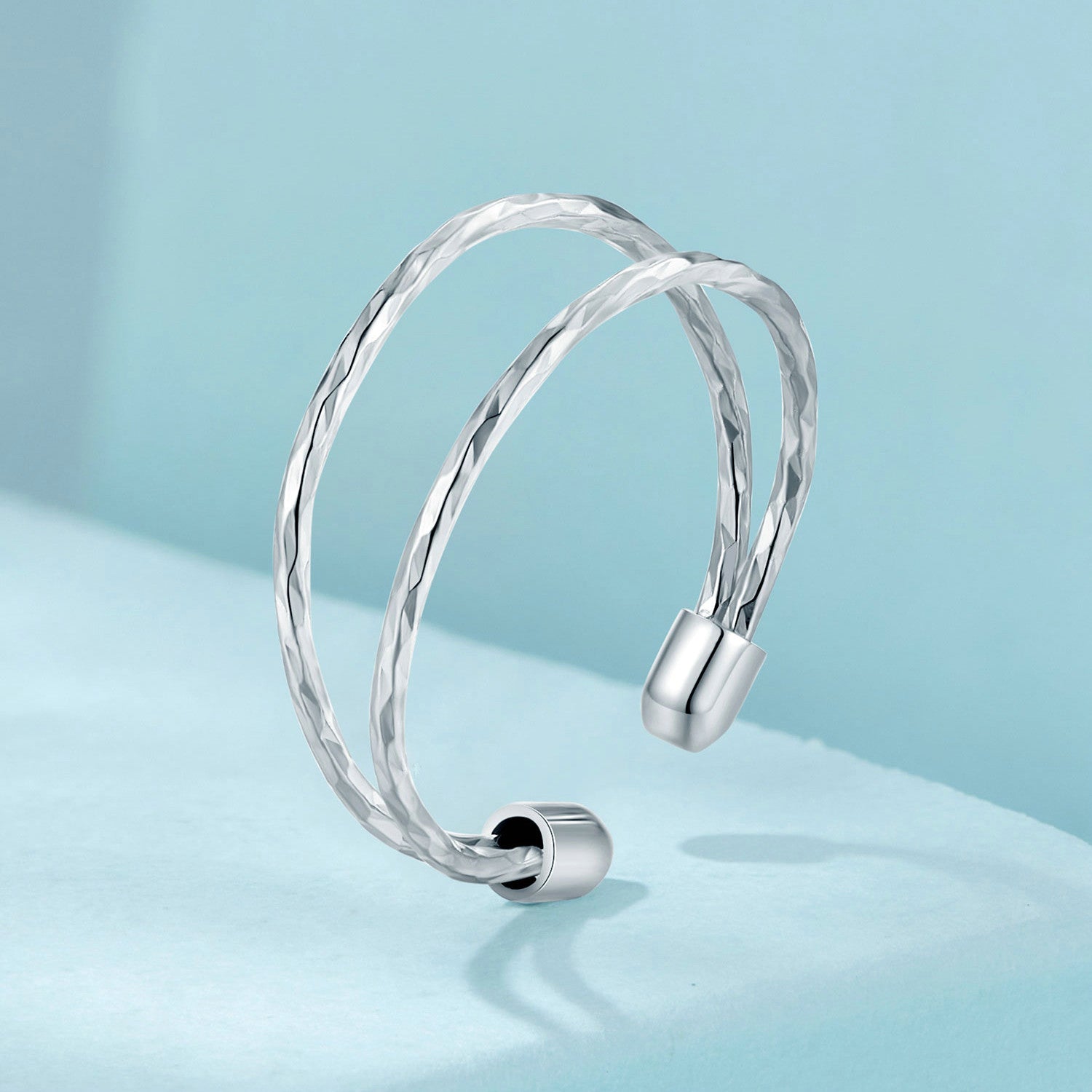 925 Sterling Silver &amp; White Gold Plated Ring for Women - Stylish Width 2.3-6.3mm  DestGlow