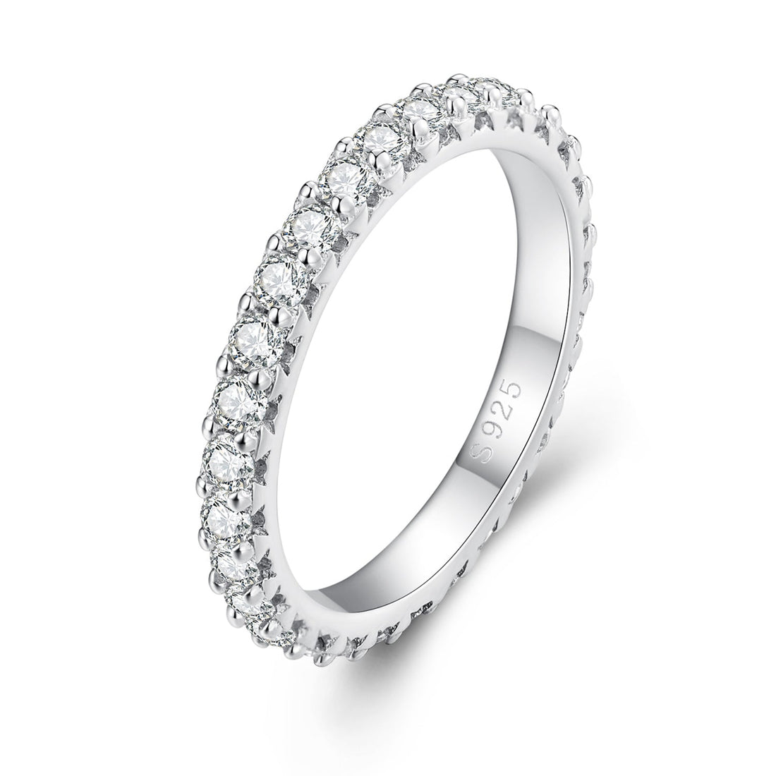925 Sterling Silver Moissanite 0.03ct Ring Size 6  DestGlow