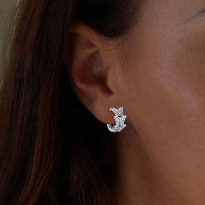 S925 Sterling Silver Earrings with Plated Platinum for Women  DestGlow