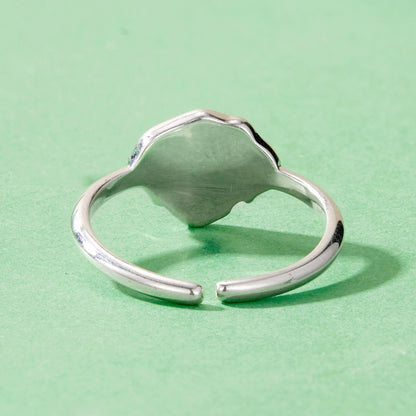 925 Sterling Silver Oxidized Silver Stylish Ring  DestGlow