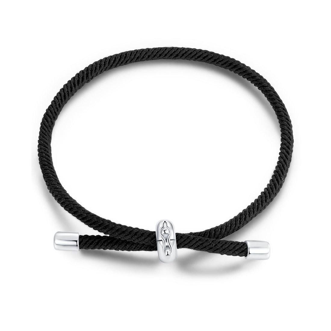 925 Sterling Silver and White Gold Plated Rope Bracelet for Men  DestGlow