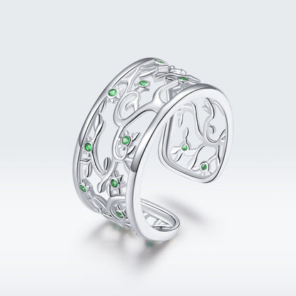 S925 Sterling Silver Pavé Setting CZ Ring by Bids.com