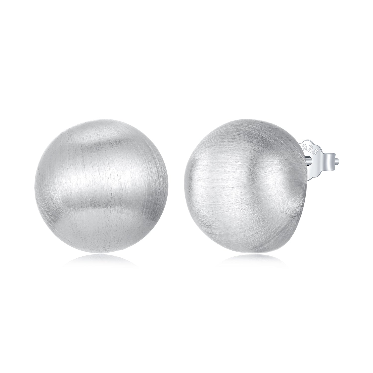 925 Sterling Silver 1.4cm White Gold Plated Earrings  DestGlow