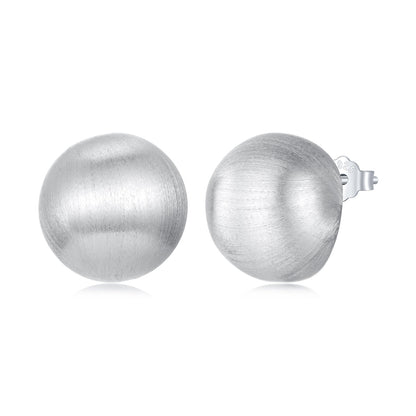 925 Sterling Silver 1.4cm White Gold Plated Earrings  DestGlow