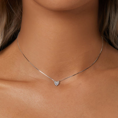 925 Sterling Silver 4mm 0.245ct Moissanite Necklace for Women  DestGlow