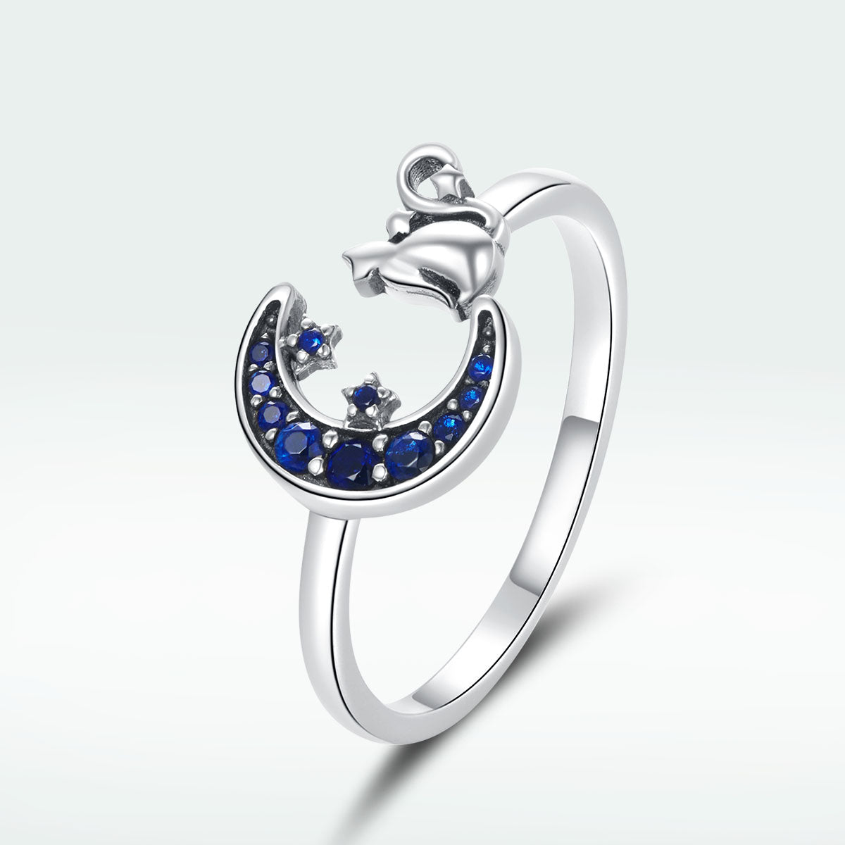 S925 Sterling Silver Oxidized Pavé Setting CZ Ring  DestGlow