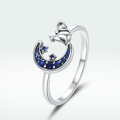 S925 Sterling Silver Oxidized Pavé Setting CZ Ring  DestGlow