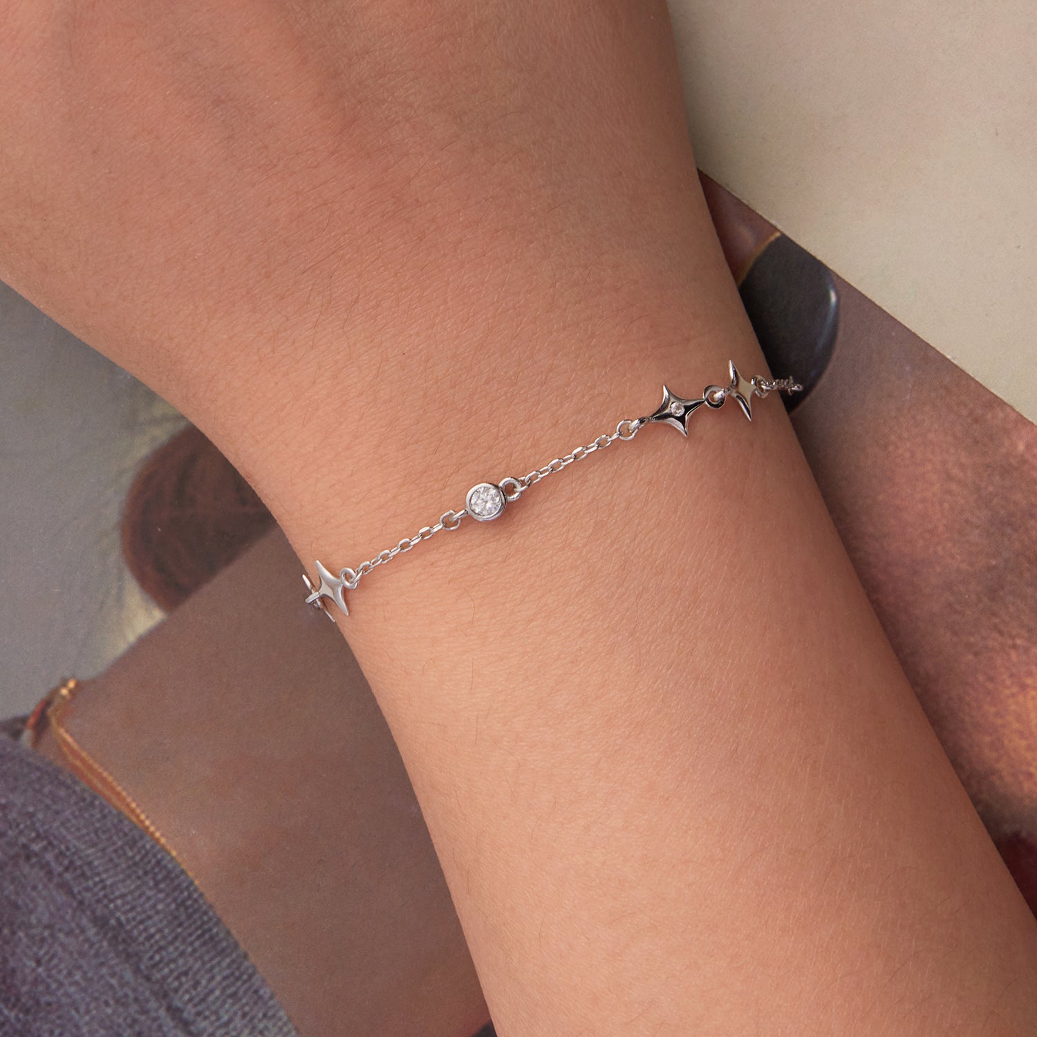 925 Sterling Silver 15+6cm Pavé Setting CZ Bracelet for Women  DestGlow