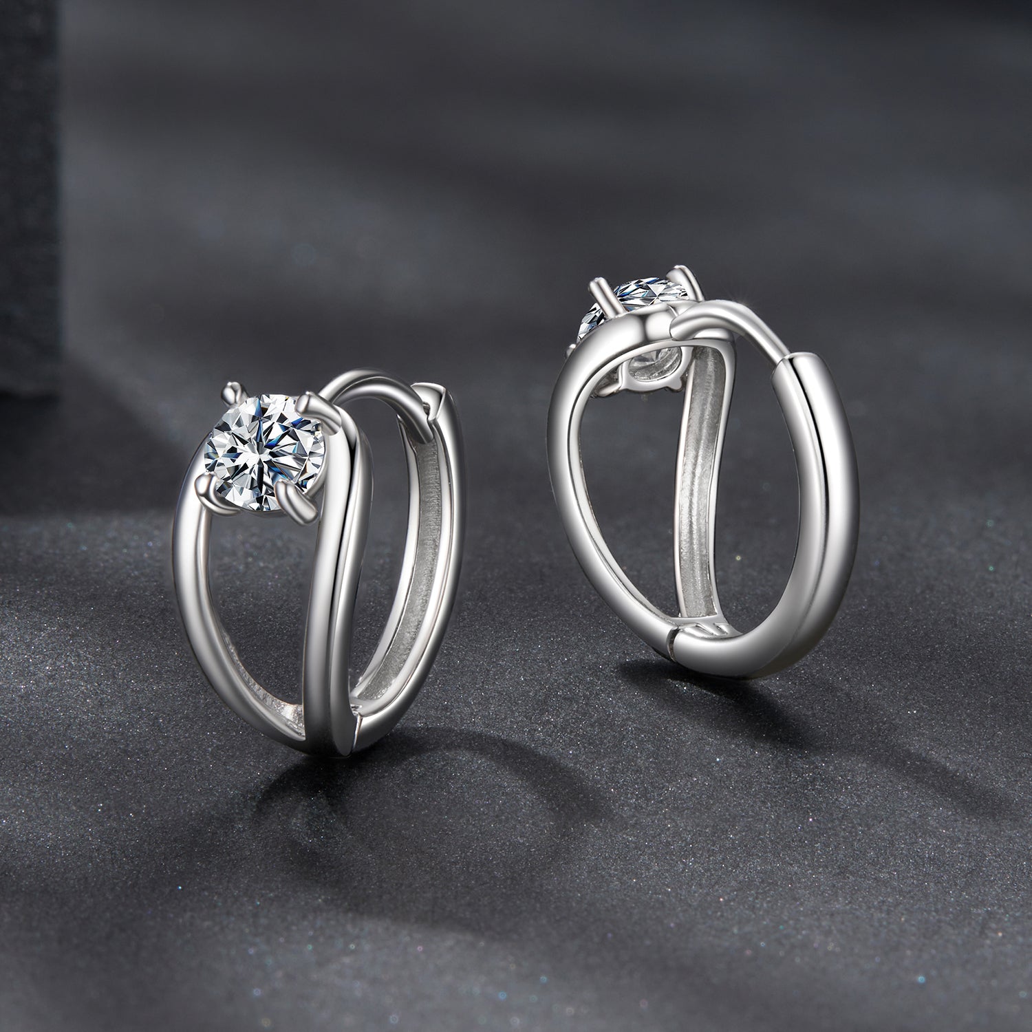 925 Sterling Silver 0.40 Carat Moissanite Earrings for Women  DestGlow