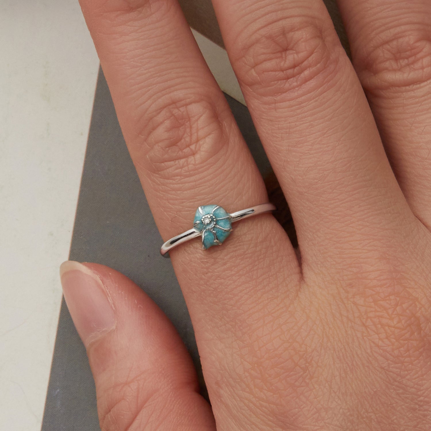 925 Sterling Silver Enamel Pavé CZ Spiral Ring for Women  DestGlow